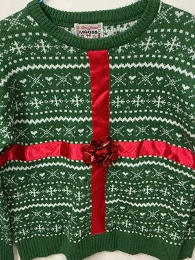 Vigoss Christmas Bow Tacky sweater Sz S